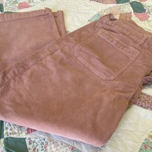 AE Women's Low-Rise Baggy Wide Leg Rose Stretch Corduroy Pants Boho Cozy